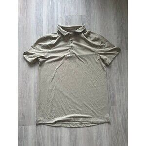 Lululemon Men’s Apricot Evolution Short Sleeve Polo Shirt Golf Casual size Large